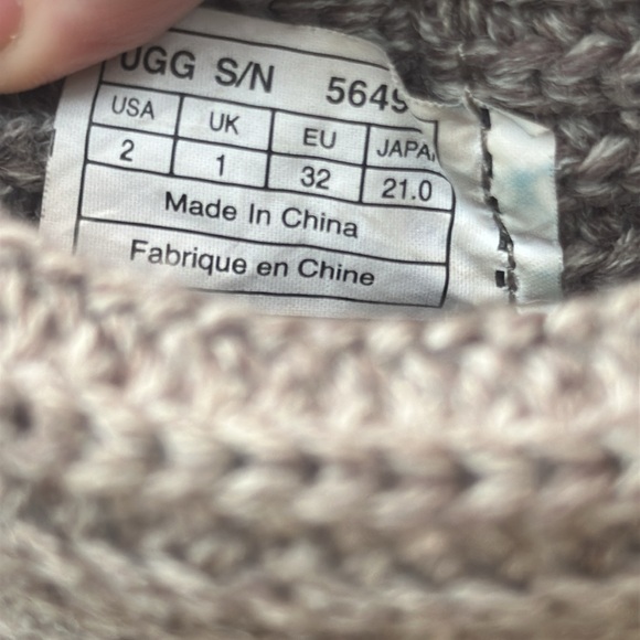 UGG Cardi Boots (Charcoal) kids sz 2 - Picture 9 of 9